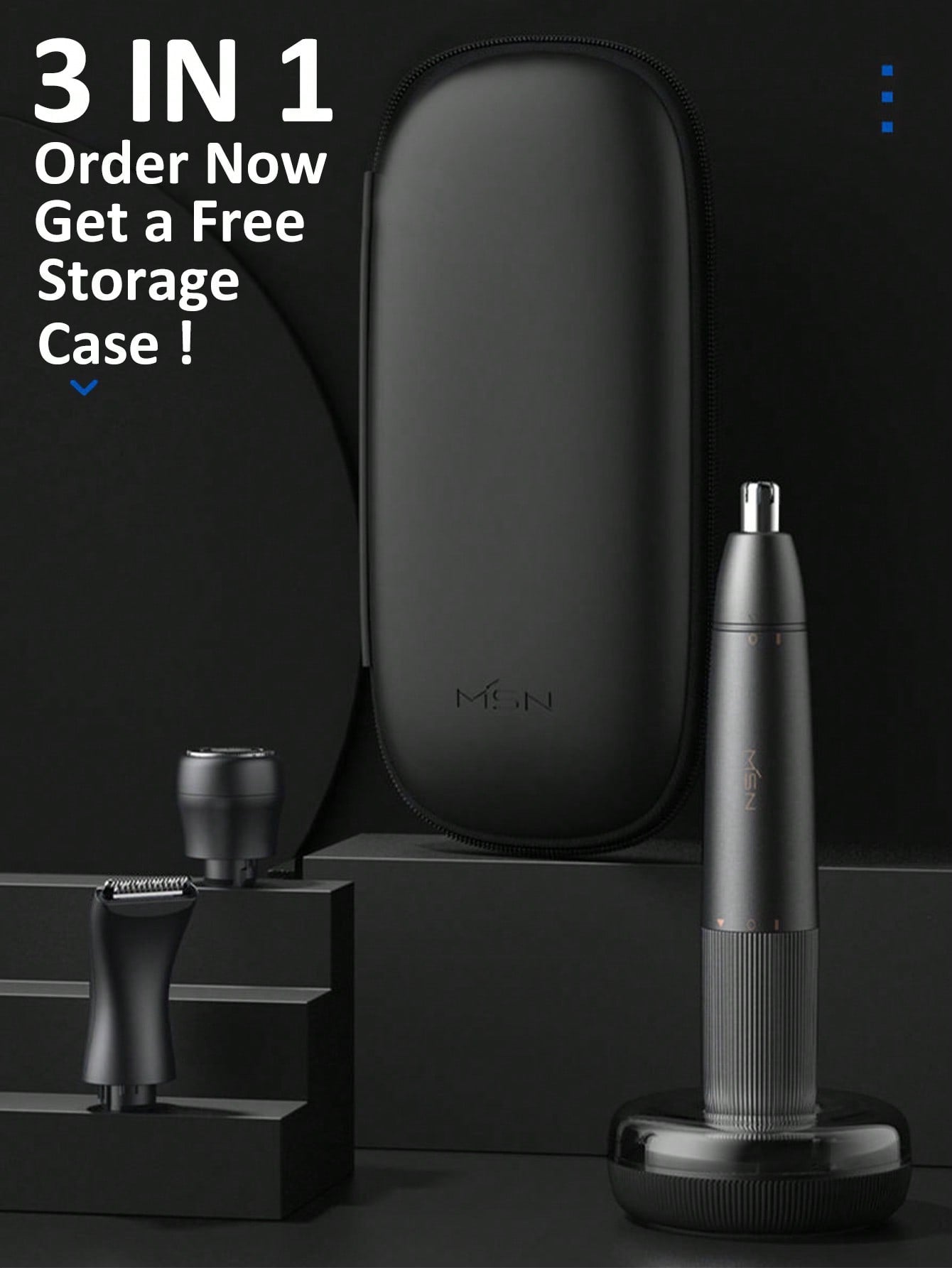 Multifunctional Electric Shaver, Nose Hair & Body Hair Trimmer, 3 In 1 Portable Travel Set