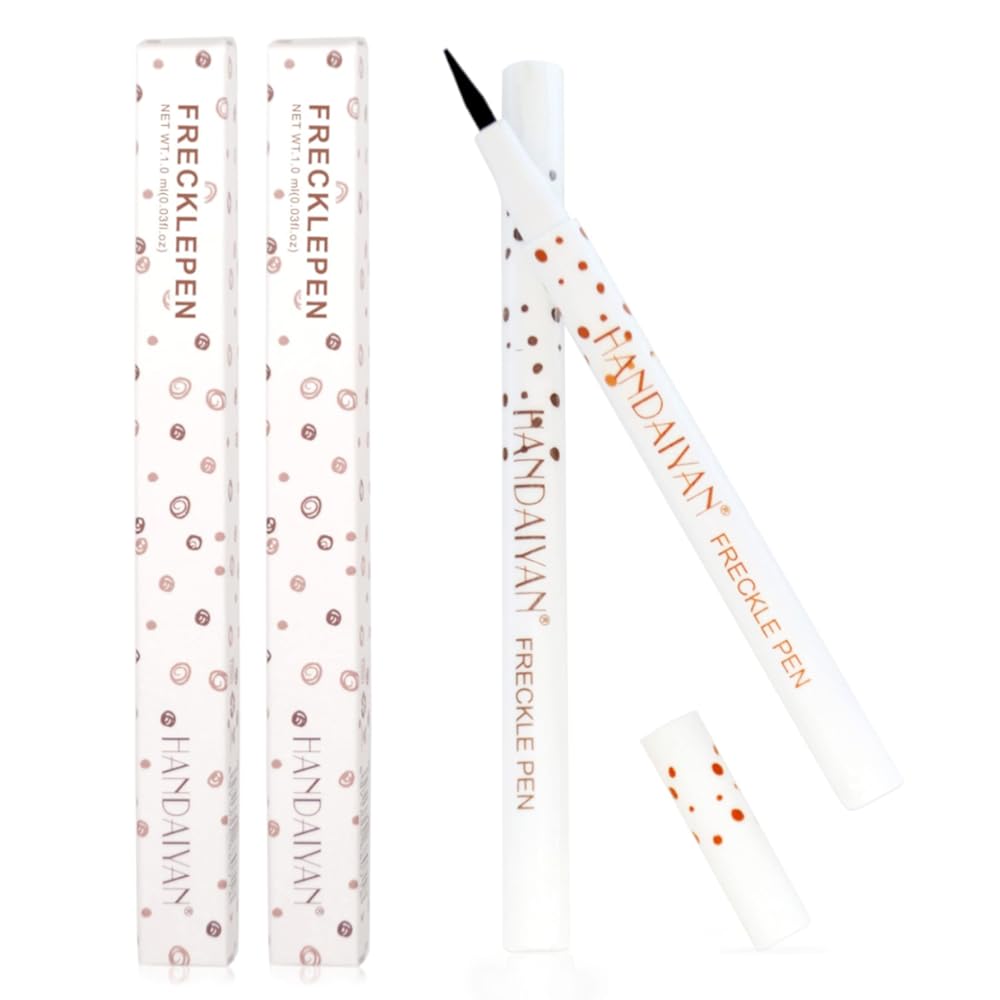 Freckle Pen 4 Colors Available, Natural Lifelike Freckle Makeup Pen, Waterproof Long Lasting Quick Dry - Light Brown, Natural Coffee, Chestnut, Dark Brown