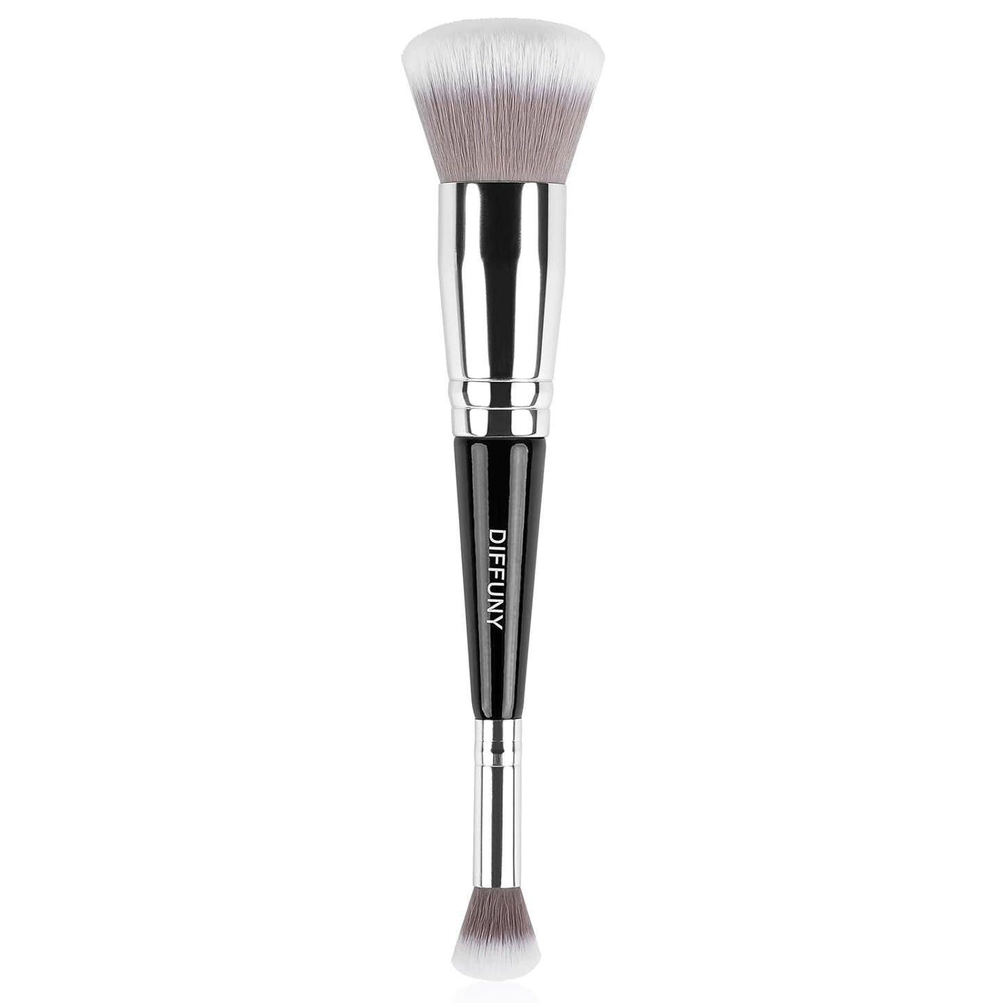 DIFFUNY Double Ended Makeup Brush, Kabuki Foundation Blush Bronzer Brush for Blending Liquid Flawless Powder Cosmetics Buffing Stippling