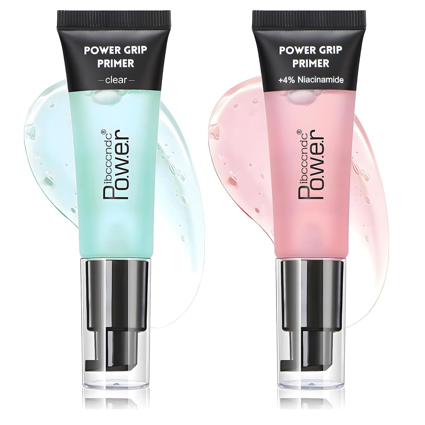 HOSAILY 2 Pcs Hydrating Face Primer Makeup, Gel-Based Power Clear Grip Gel Primer for Moisturizing Gripping and Smoothing Skin, Long-Wearing Pore Eraser Blur, Even Skin Tone Brightening Skin Makeup