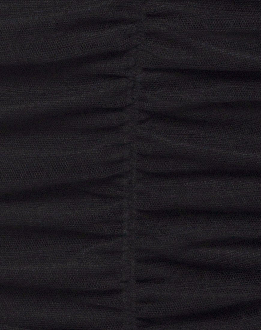 Azalea Dress in Sheer Knit Black