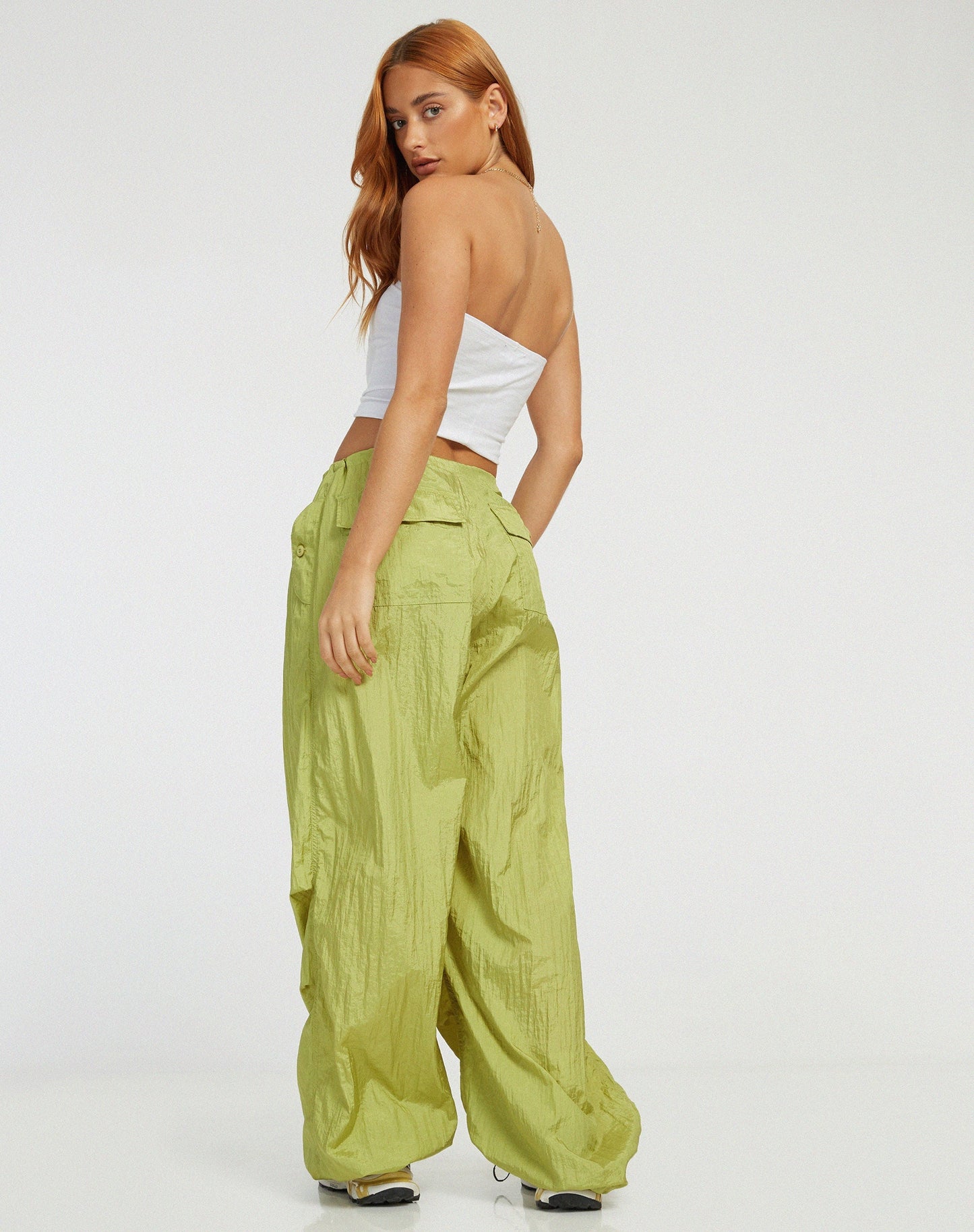 Chute Trouser in Pear Green