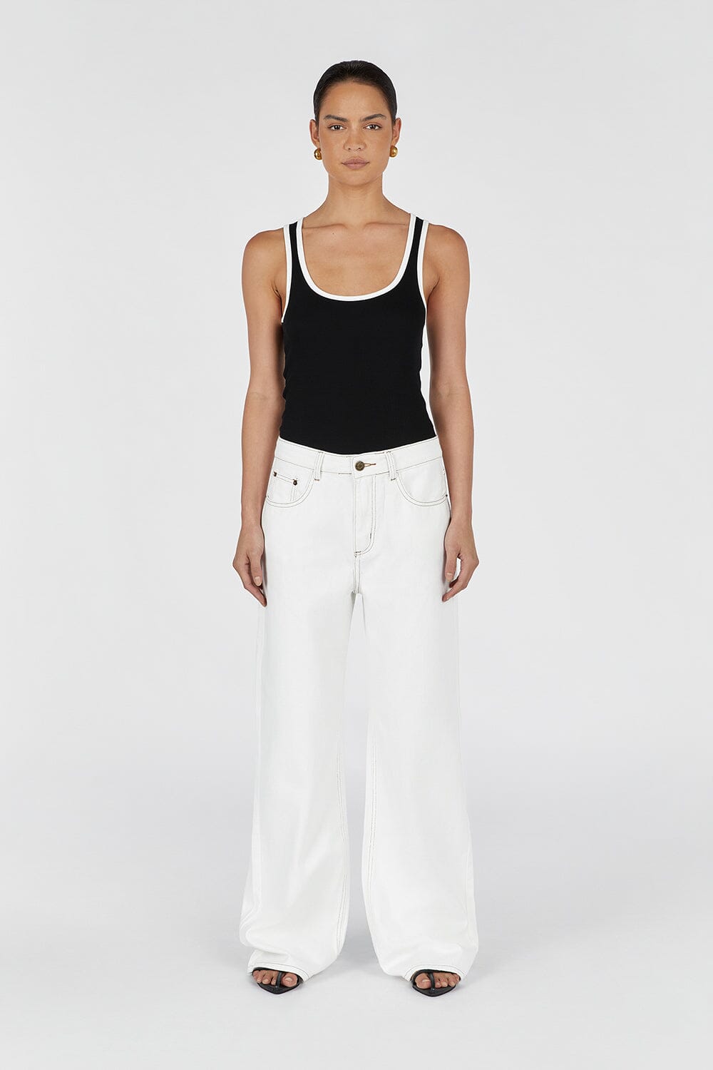 REAGAN OFF WHITE SLOUCHY DENIM JEAN Clothing DISSH Boutiques 16 OFF WHITE
