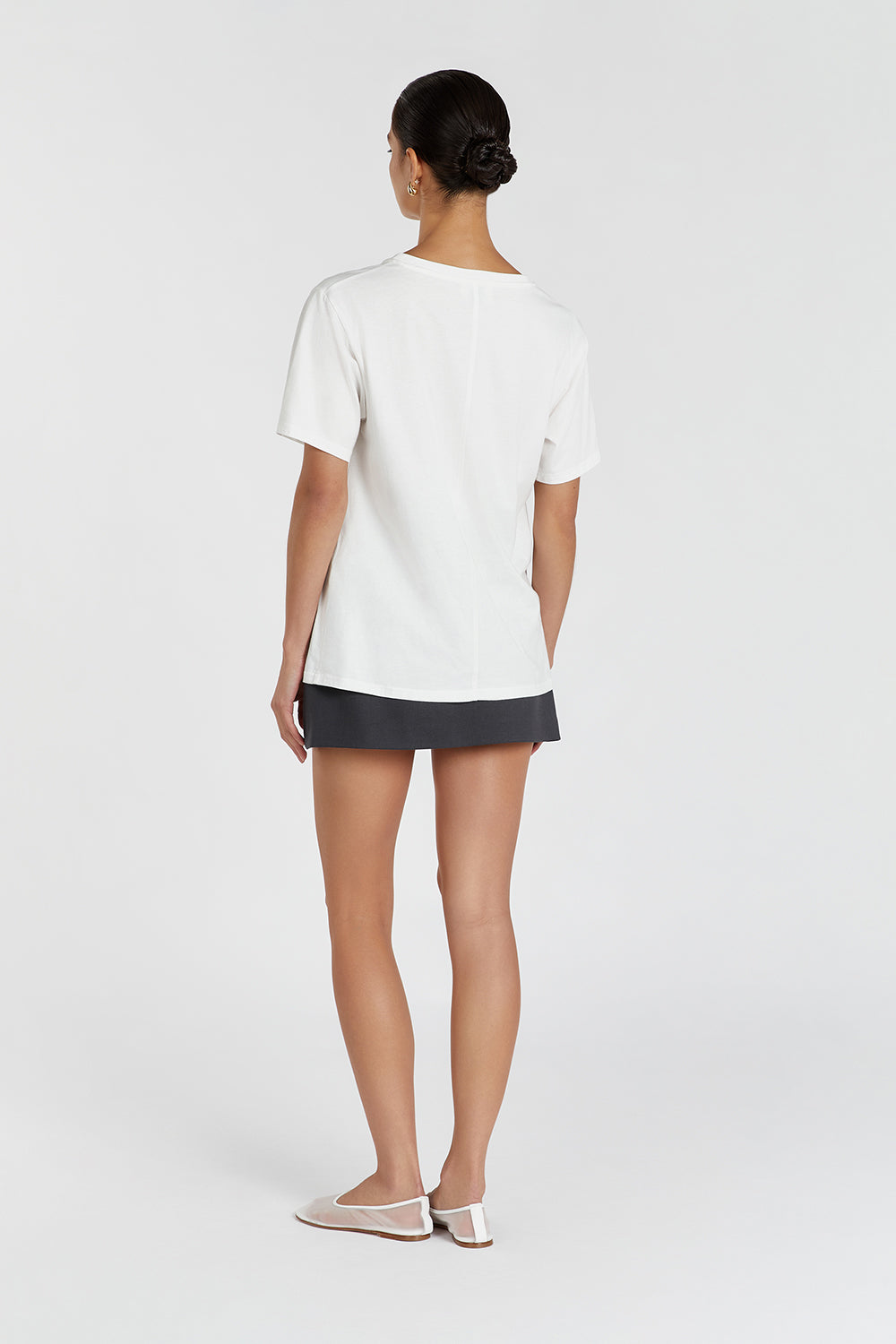 CHARLOTTE OFF WHITE CREW NECK TEE