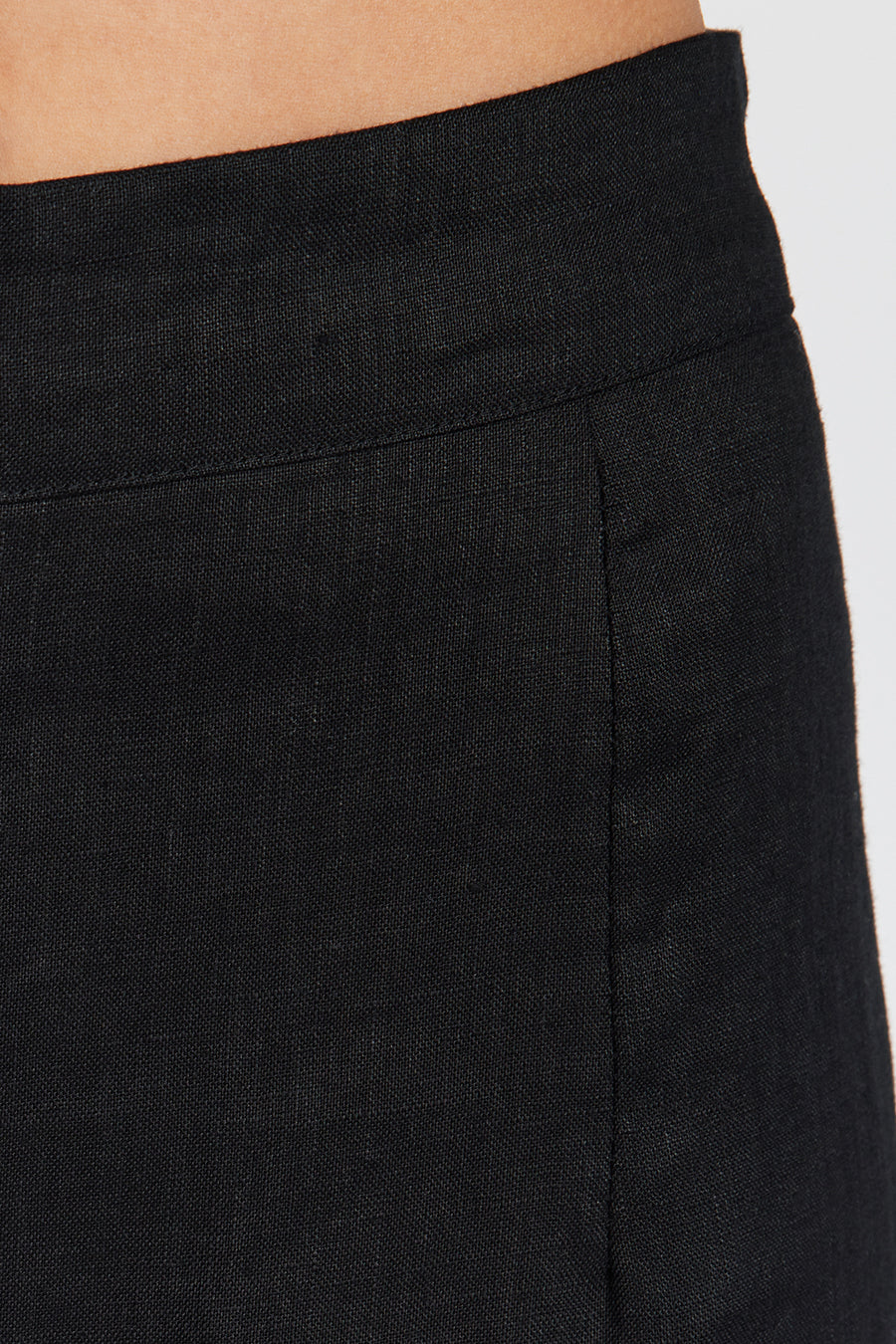 FLICK BLACK LINEN PANT