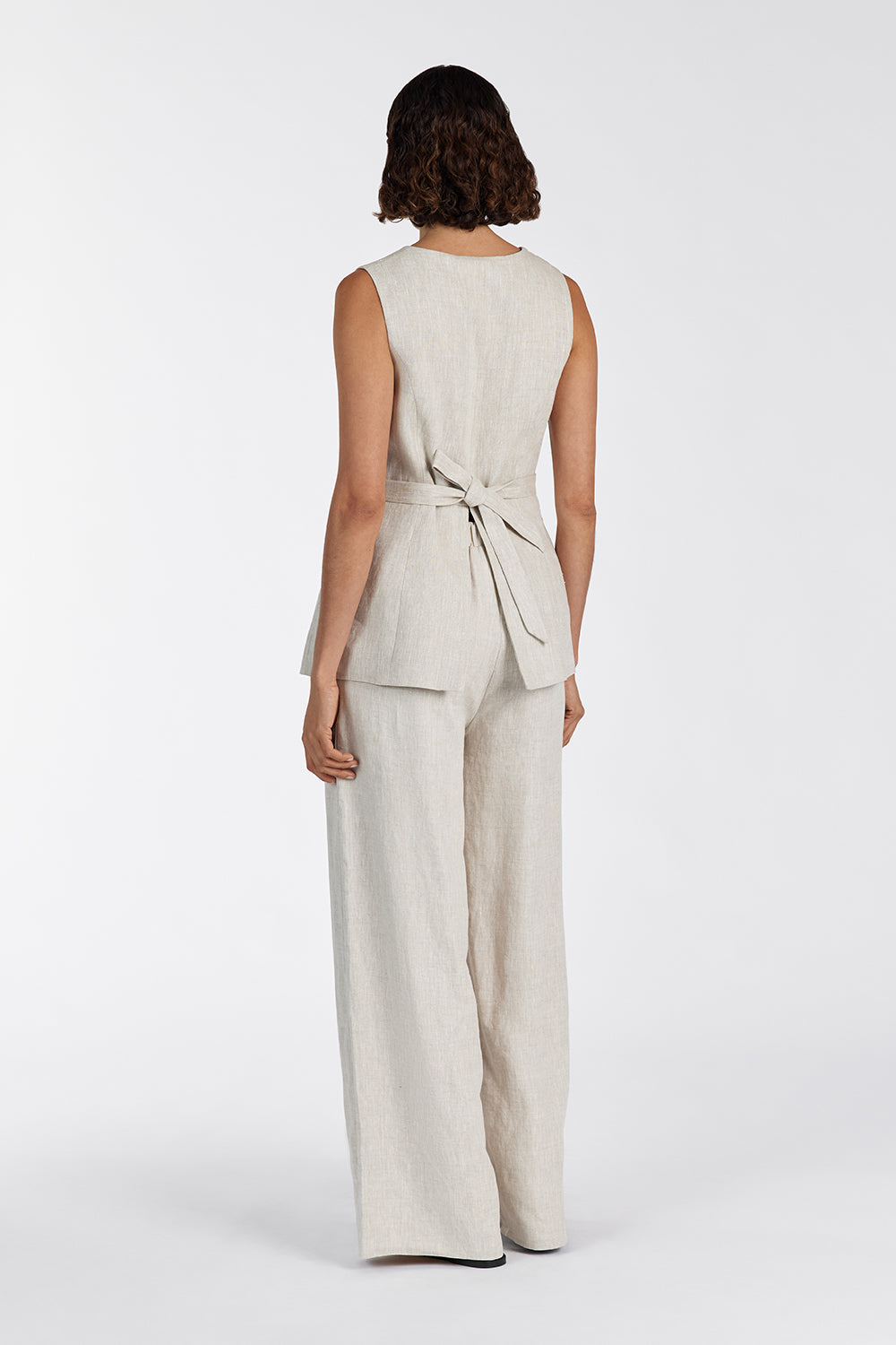 GINA NATURAL LINEN WAIST PANT