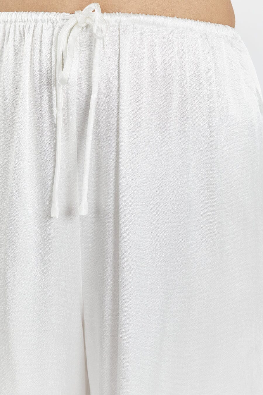 MYA WHITE SATIN PANT