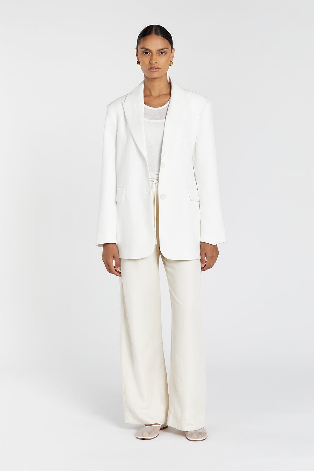 HARVEY CREAM SPLICED PANT Clothing DISSH Boutiques
