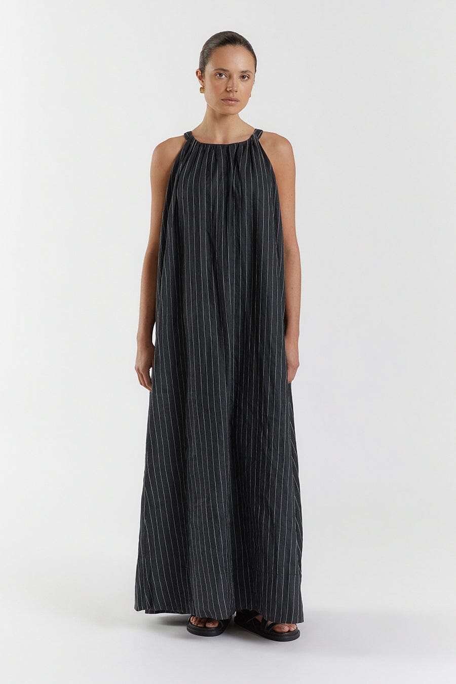 MARCEL BLACK HIGH NECK MAXI DRESS
