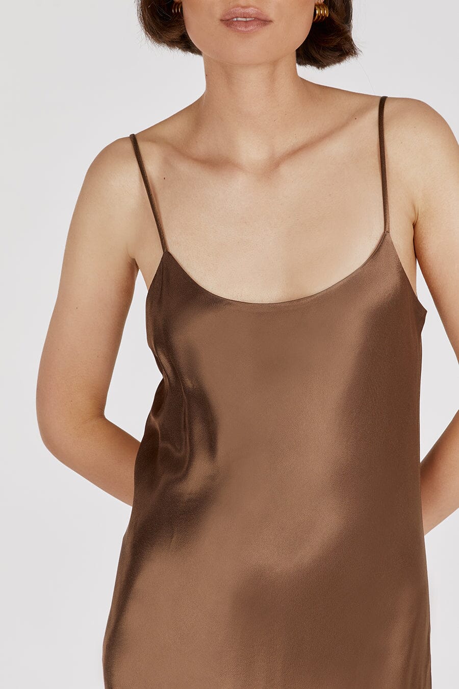 MYA COCO SATIN SLIP MAXI DRESS