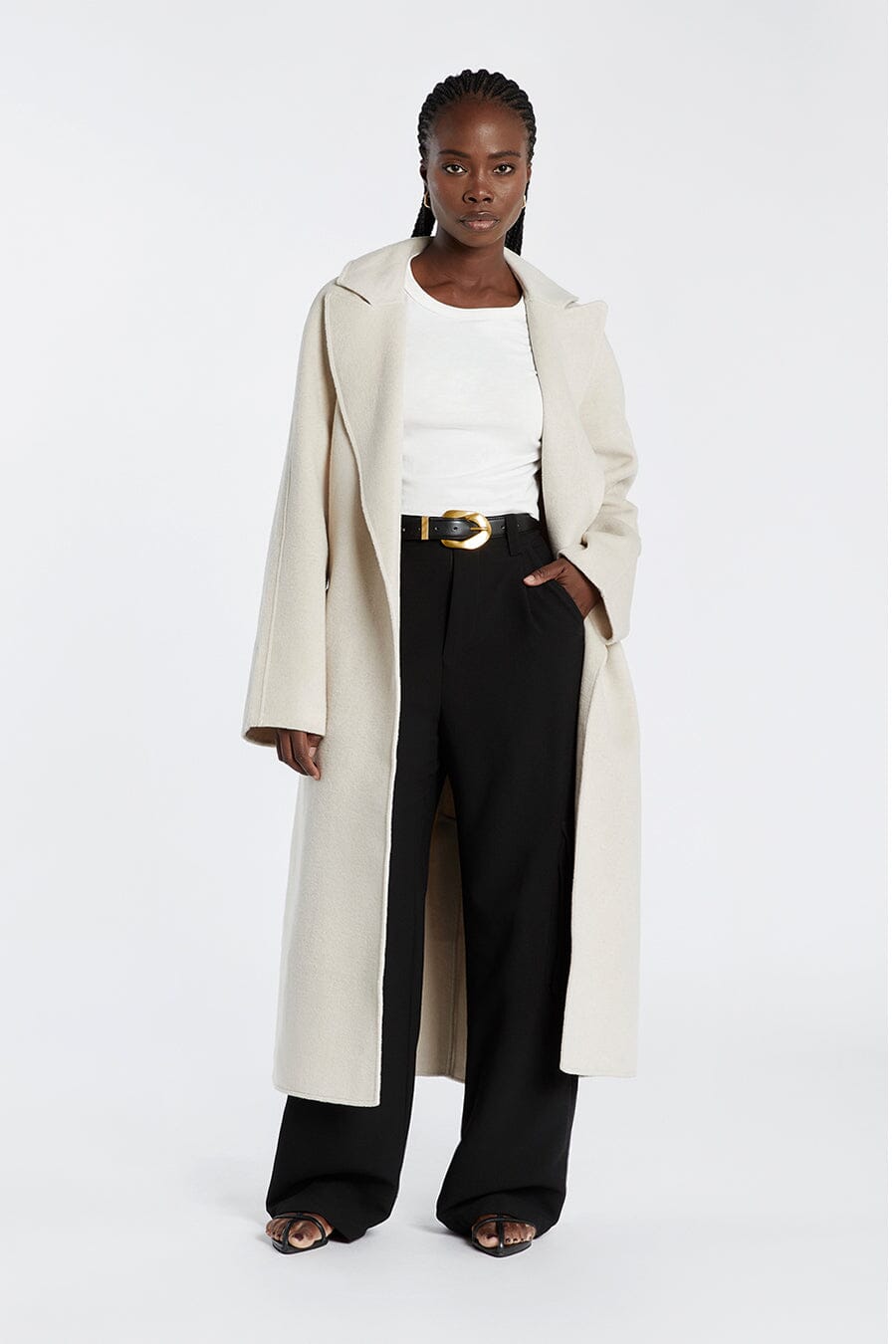 MATILDA BONE WOOL FELT COAT Clothing DISSH Boutiques S BONE