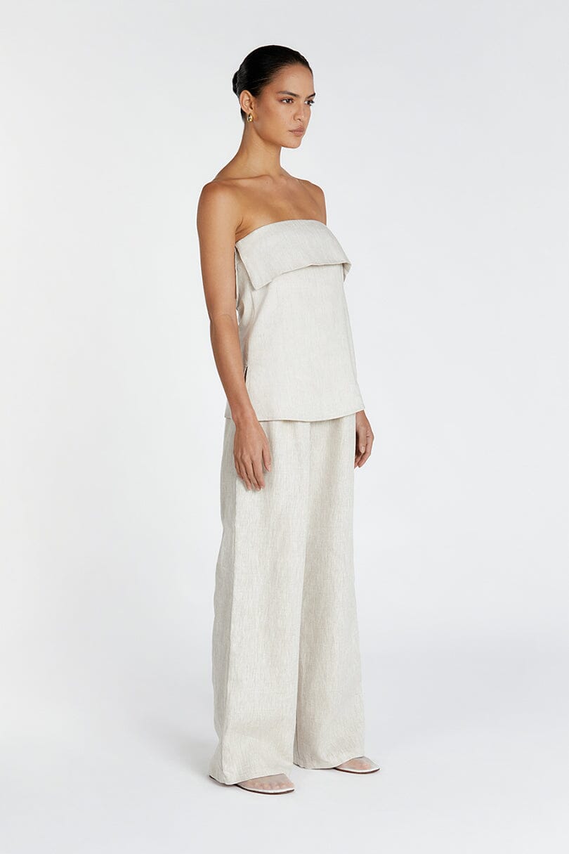 LUCCA NATURAL STRAPLESS TOP