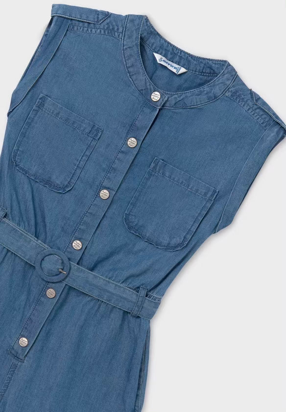 Chambray Belted Romper