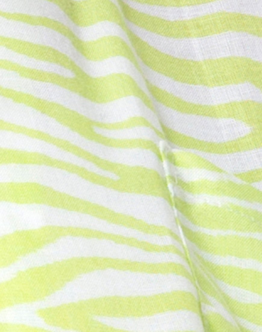 Mini Broomy Skirt in Classic Zebra Lime