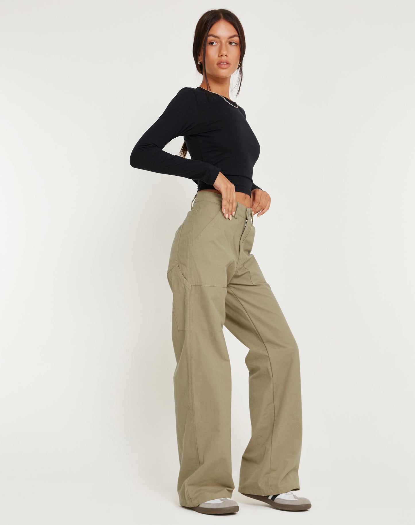 Kusnaedi Wide Leg Trouser in Stone
