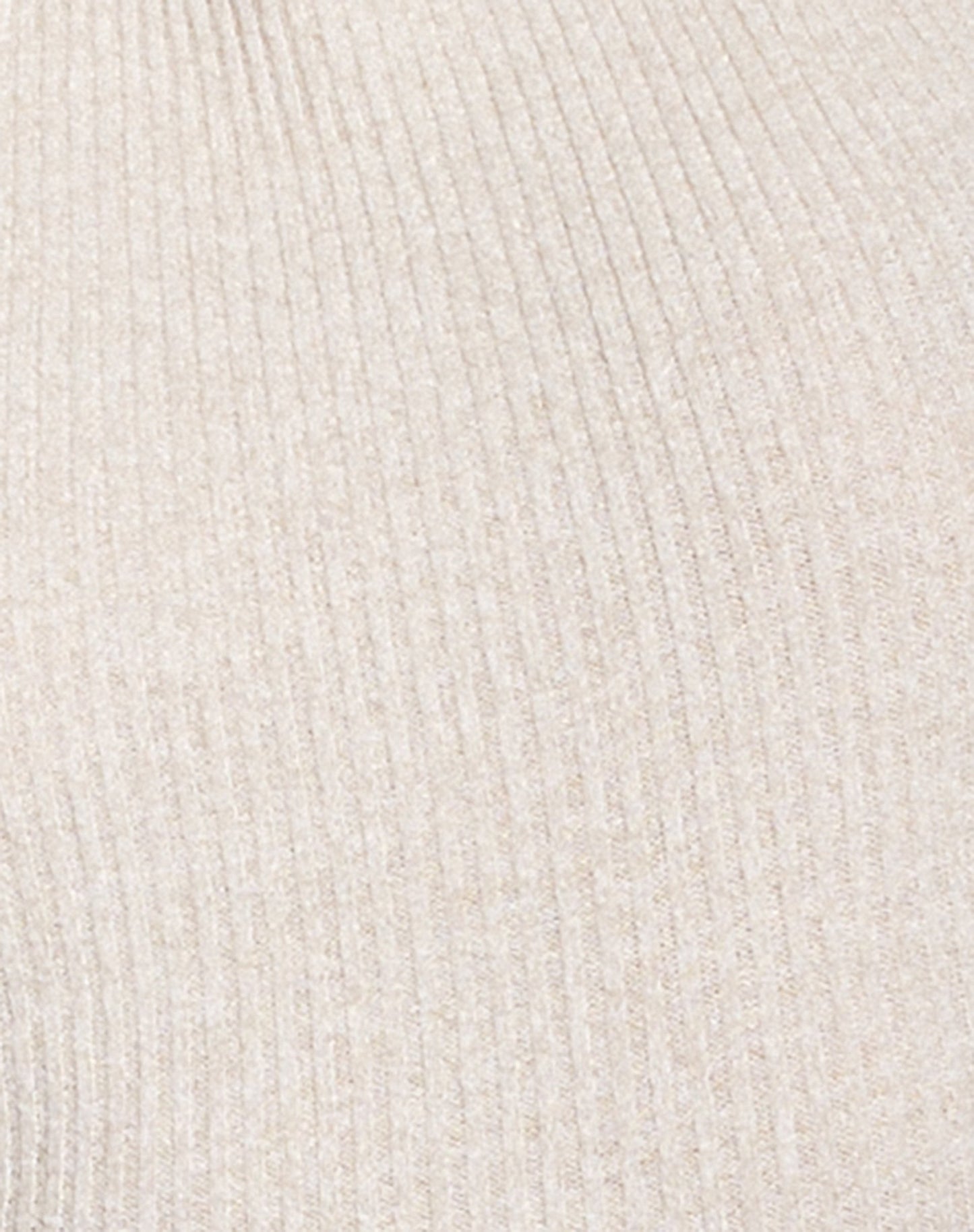 Lacy Crop Top in Rib Oatmeal