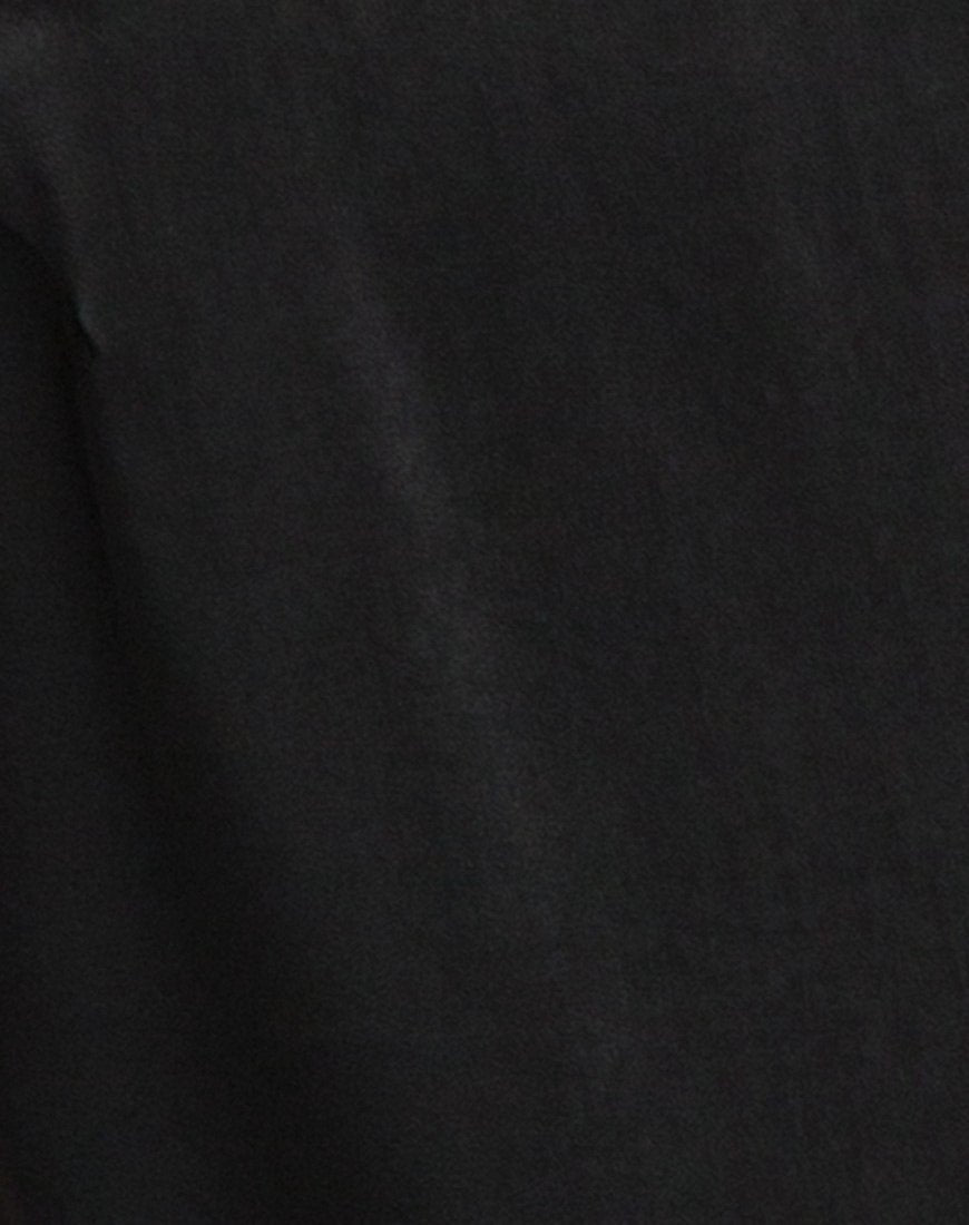 Lucille Slip Dress in Satin Black