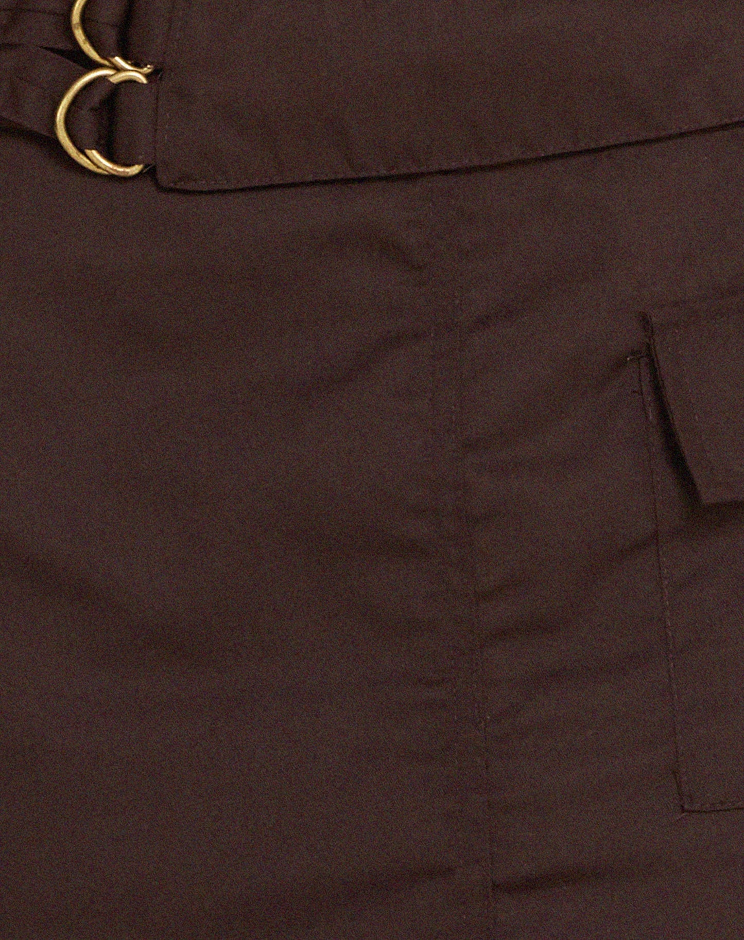 Luther Mini Cargo Skirt in Dark Brown