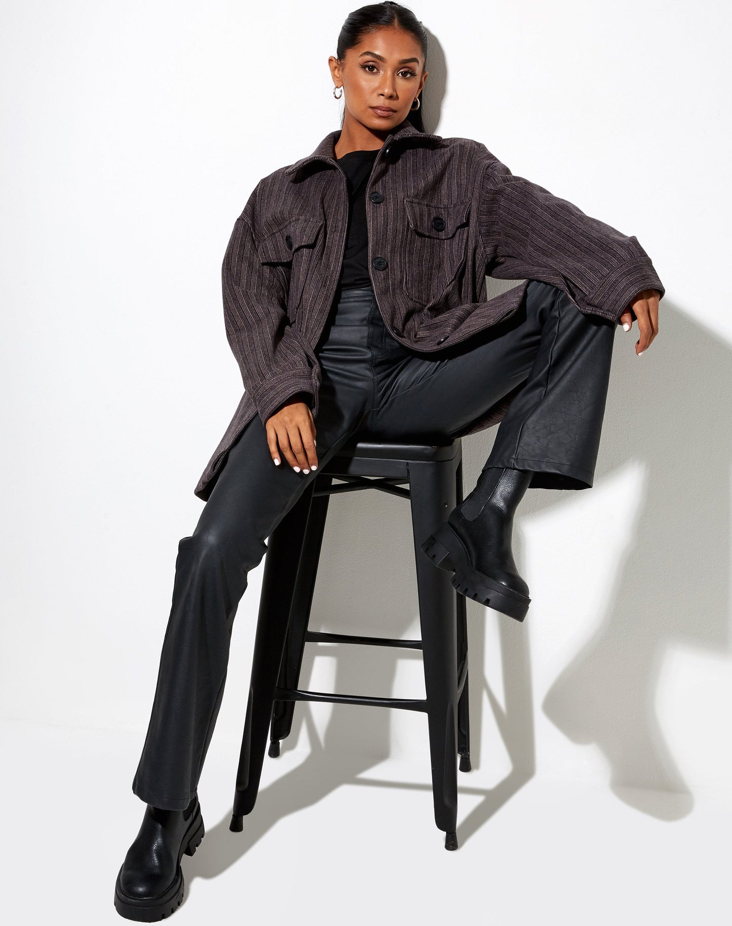 Marcel Shirt in Stripe Black and Grey