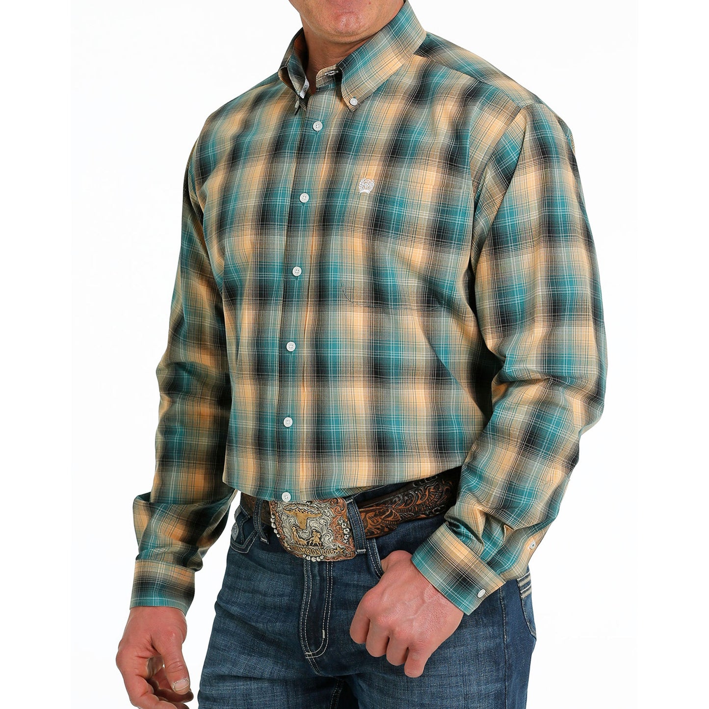 CINCH Men's Plaid Button-Down Western Shirt