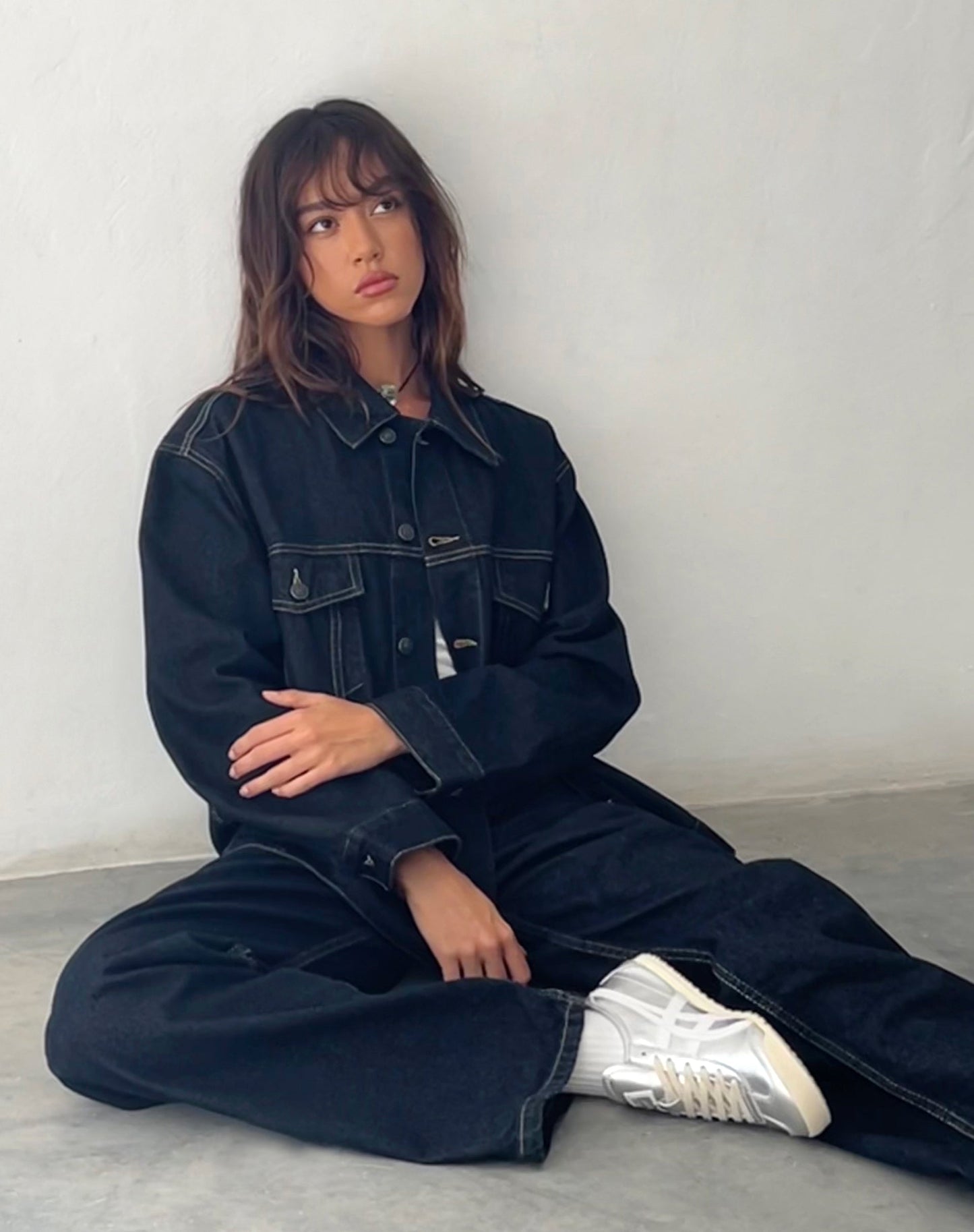 Oversized Denim Jacket in Indigo