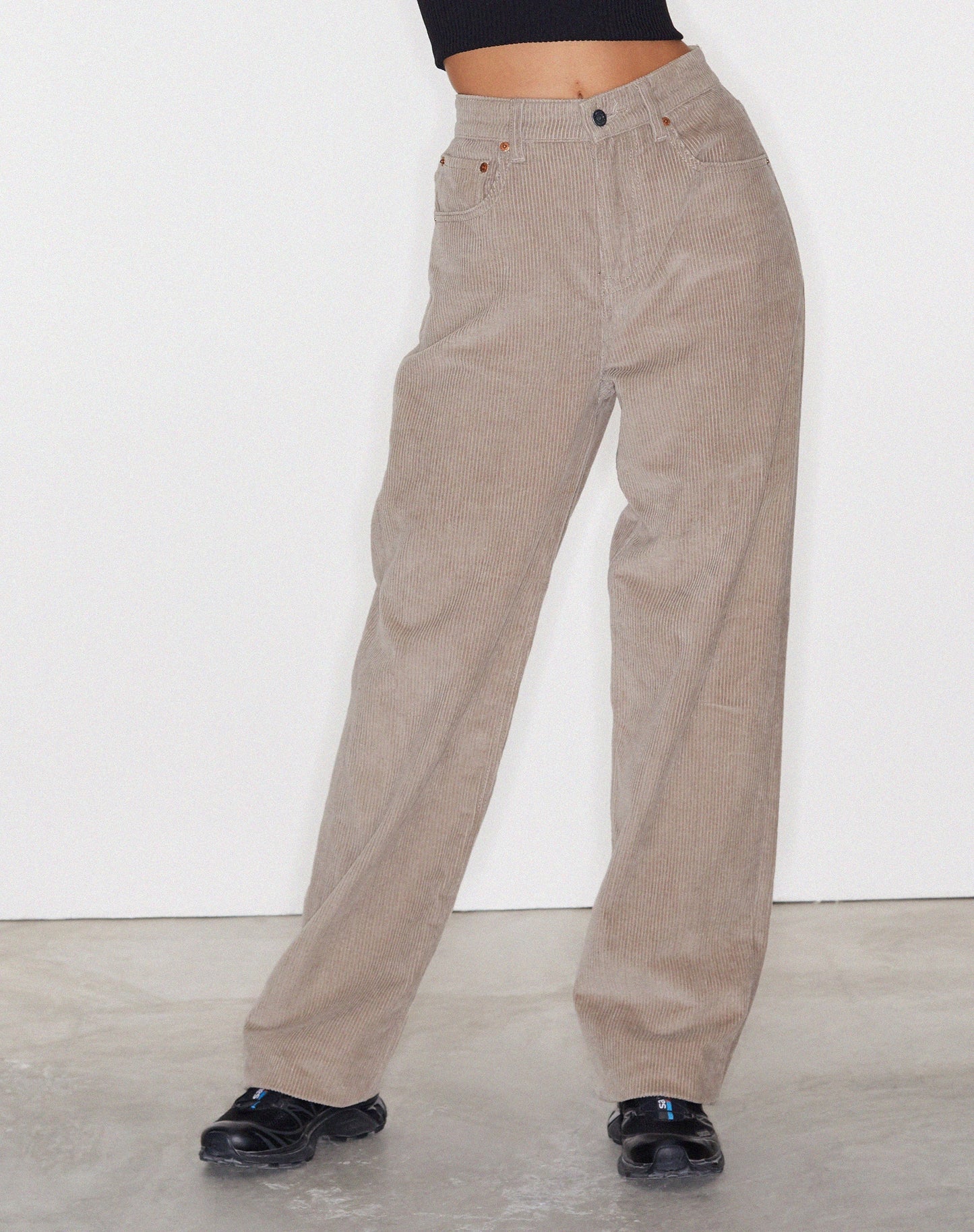 Parallel Jeans in Cord Smoke Grey