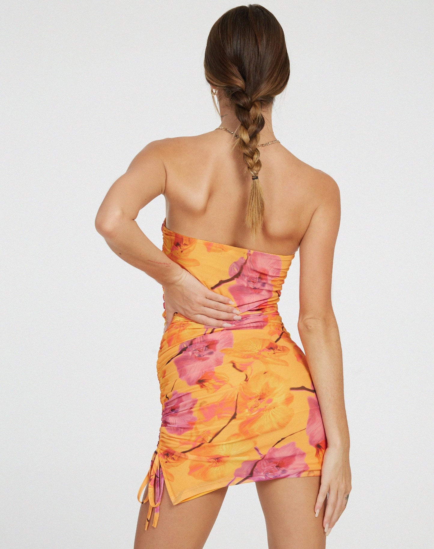 Maren Bodycon Dress in Blurred Orchid Peach