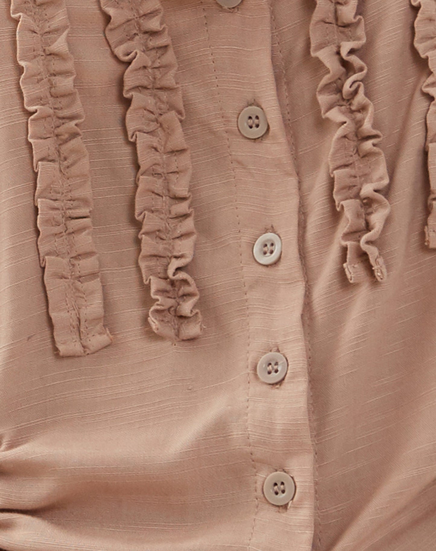 Rayna Ruffle Milkmaid Top in Mushroom