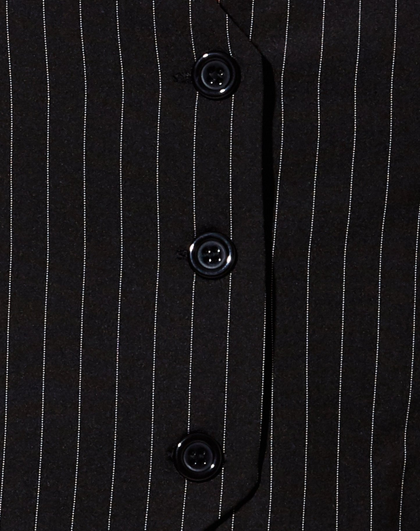 Safar Vest in Pinstripe Black