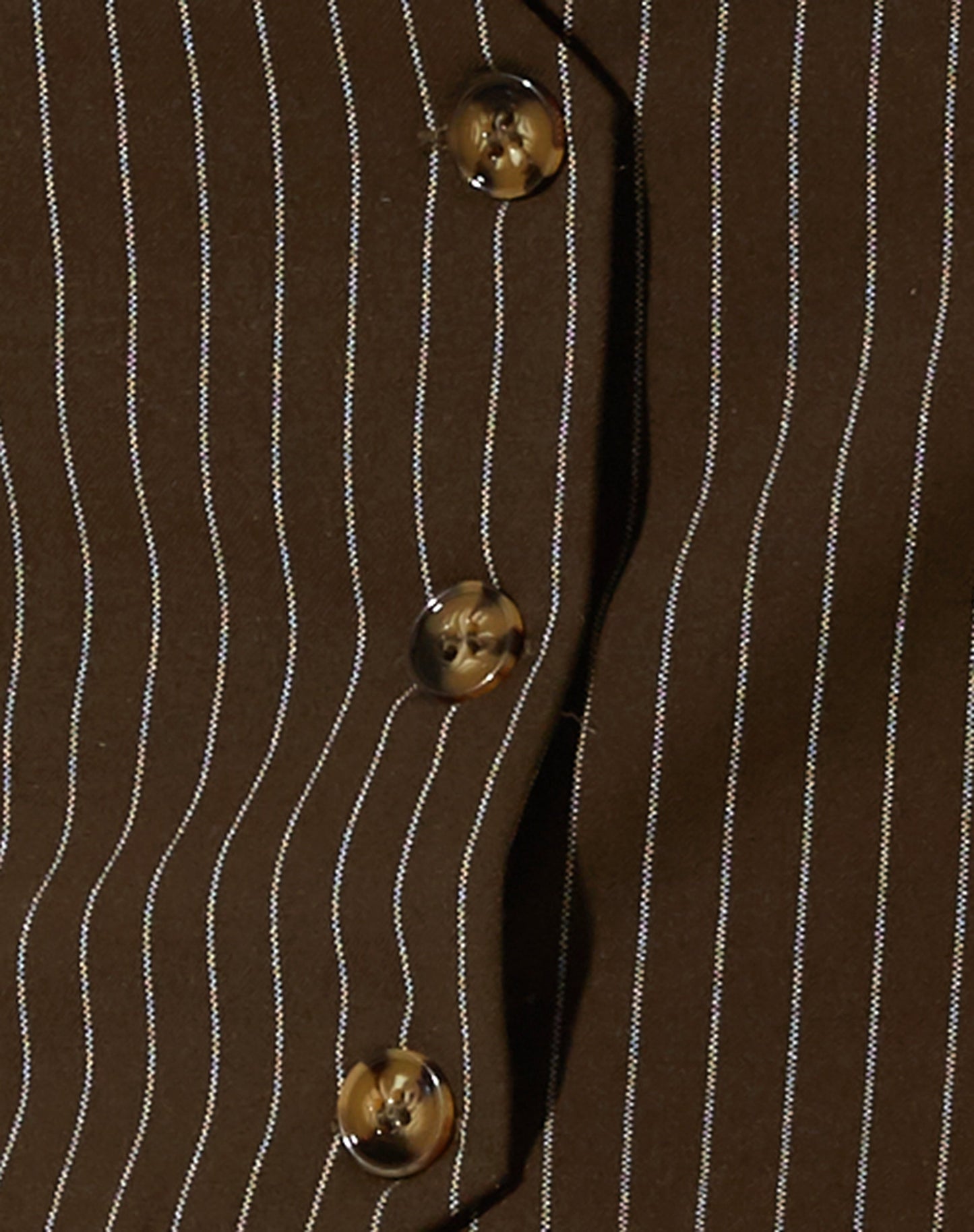 Safar Vest in Pinstripe Brown