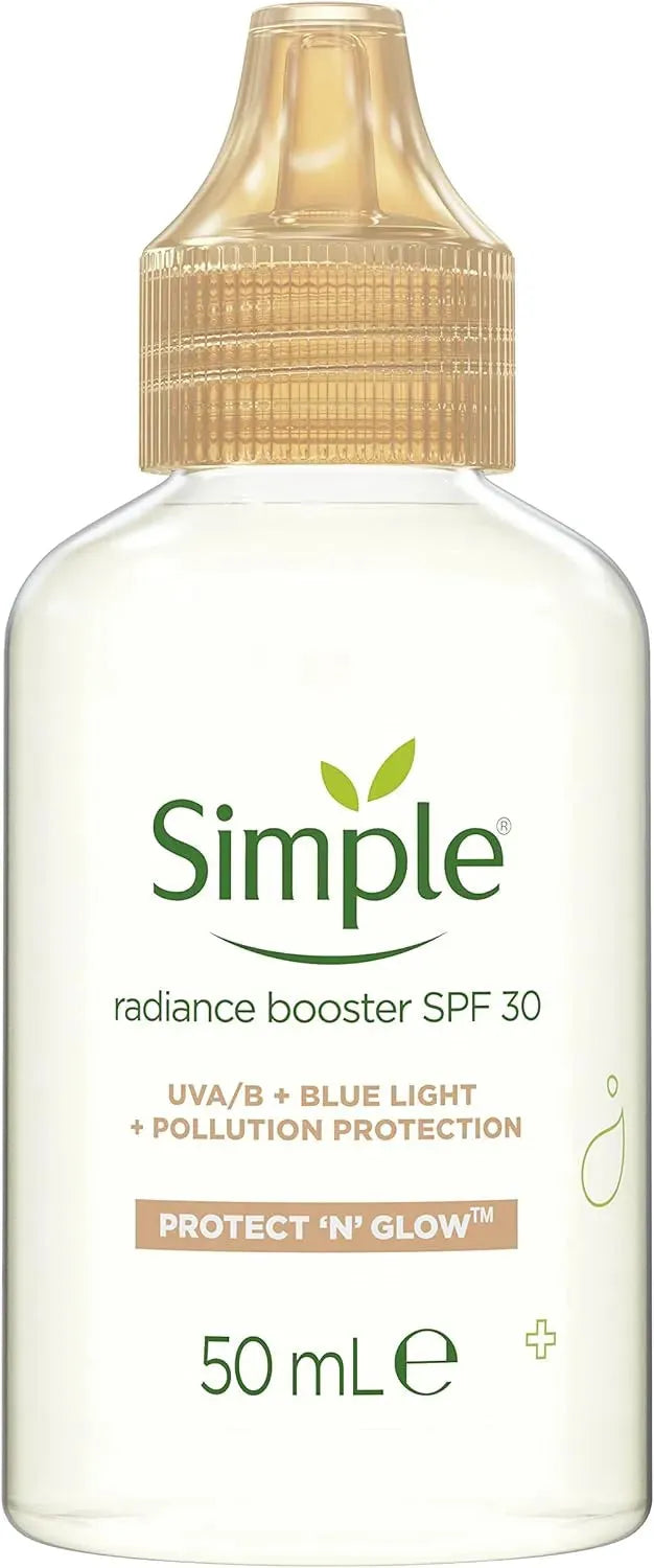 Get Glowing Skin with Simple Protect 'N' Glow Radiance Booster SPF 30 Moisturiser - 50ml