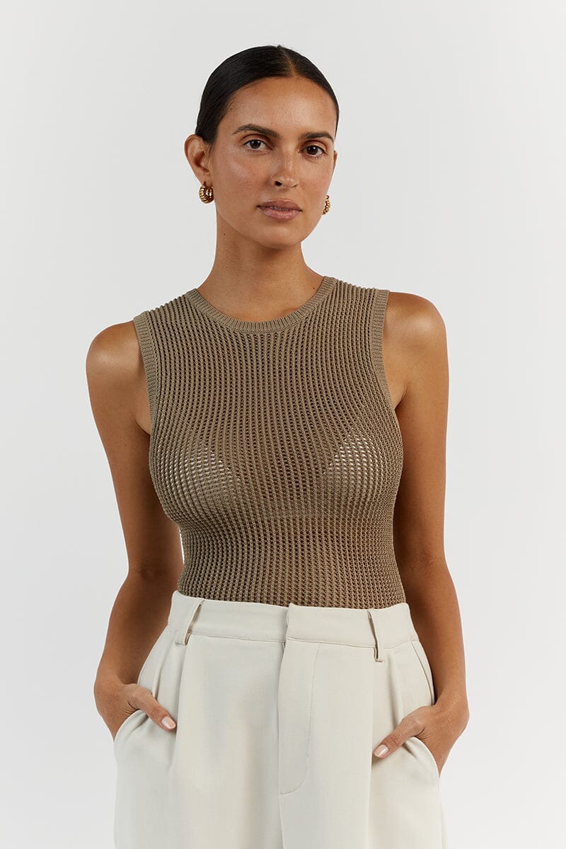 OPHELIA MOSS CROCHET TANK
