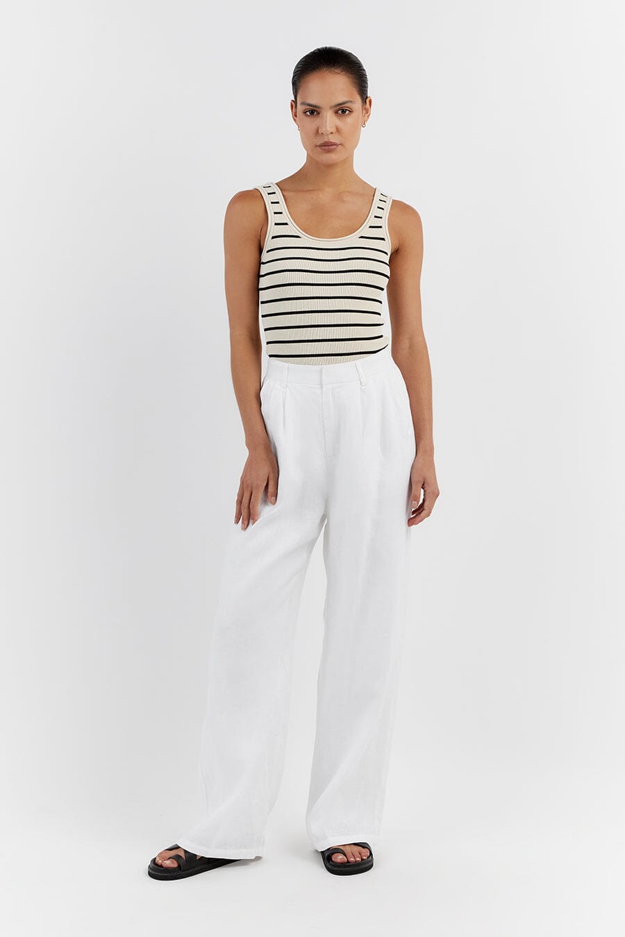 BILLIE BUTTER STRIPE KNIT TANK Clothing DISSH Boutiques L BUTTER