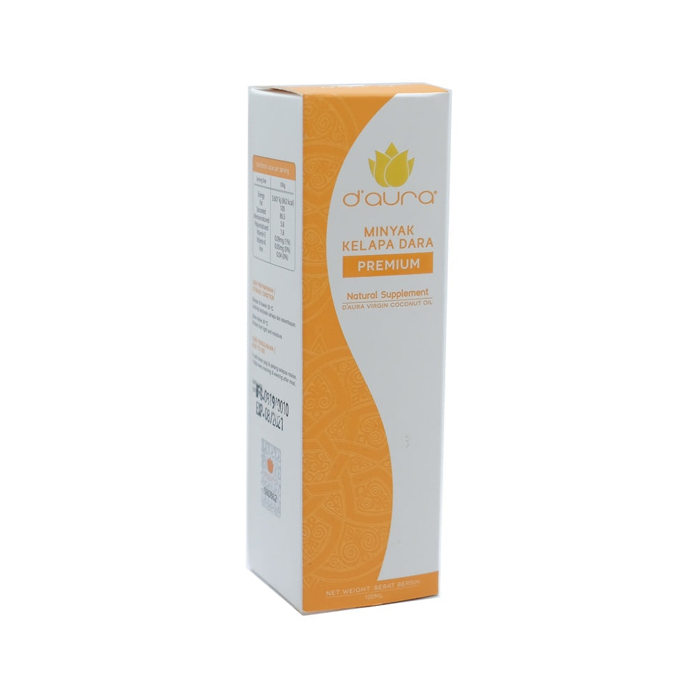 D'Aura, Minyak Kelapa Dara Premium, 130 ml