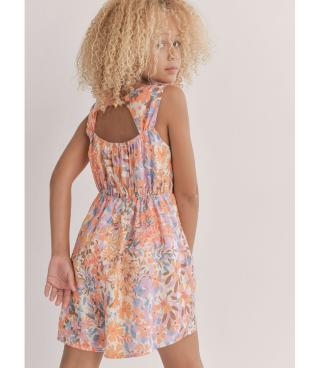 Multi Color Moonscapes Back Cutout Romper