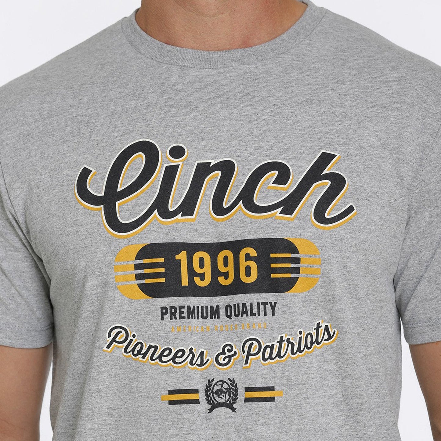 Cinch Heather Grey Logo Tee