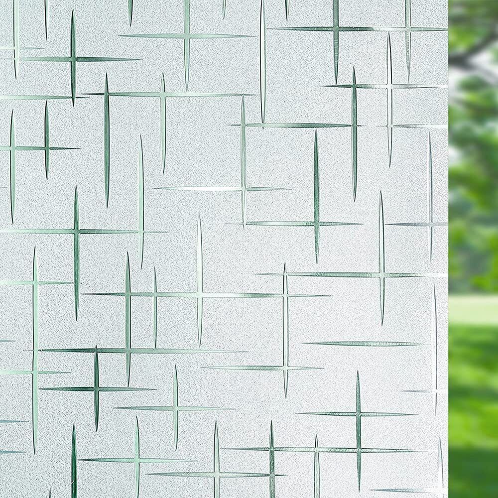 Kitcheniva Privacy Frosted Glass Sticker Window Film 17" x 78" 2 Packs