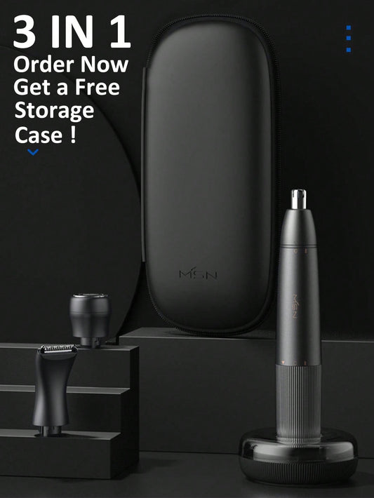 Multifunctional Electric Shaver, Nose Hair & Body Hair Trimmer, 3 In 1 Portable Travel Set