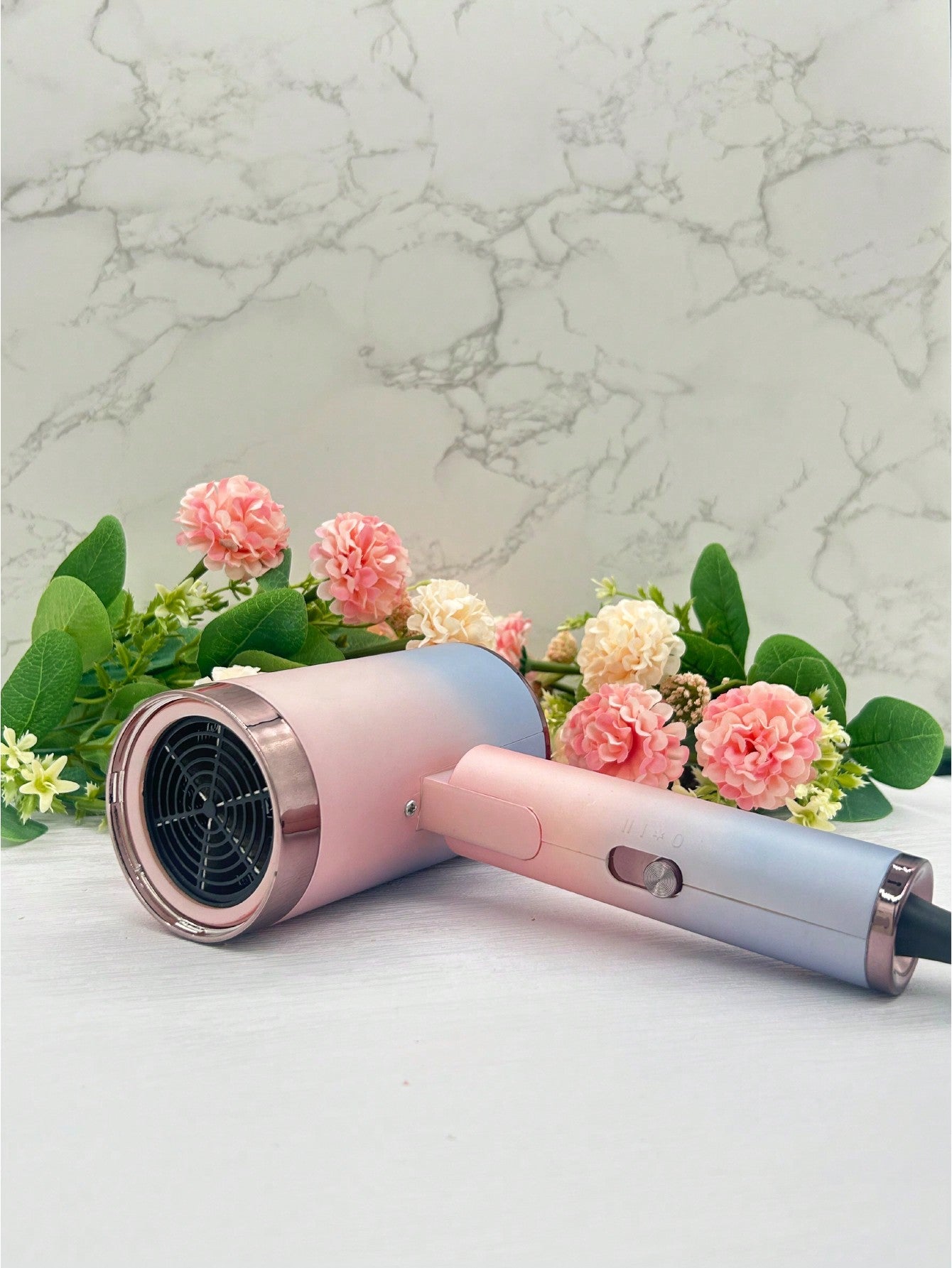 1pc Foldable Household Dormitory Use Hair Dryer With Cold & Hot Wind, Silent Operation, Gradient Pink Color
