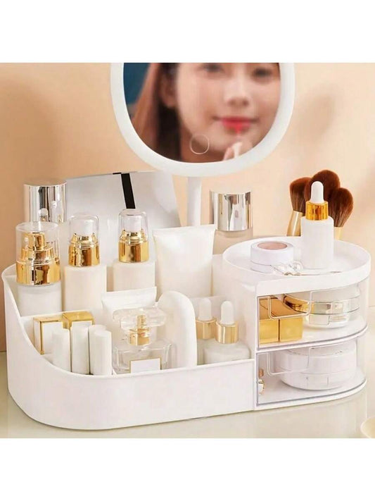 1p New-Hot-Perfume Drawer Makeup Storage Box Desktop Dresser Makeup Mirror Skin Care Shelf Cross-Border Lipstick Makeup Box