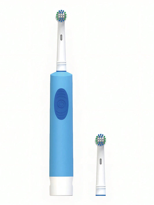 Electric Toothbrush With 1 Replacement Brush Head, 45 Days Long Battery Life, 2 Minutes Smart Timer, IPX5 Waterproof, 5000RPM Rotary, Operated By AA Batteries, Dental Care, Teeth Cleaning