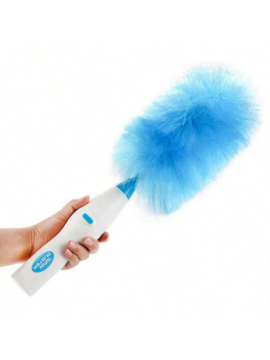 Electric Duster With Large Handle, 360 Degrees Rotation, Battery Powered, Household Cleaning Brush