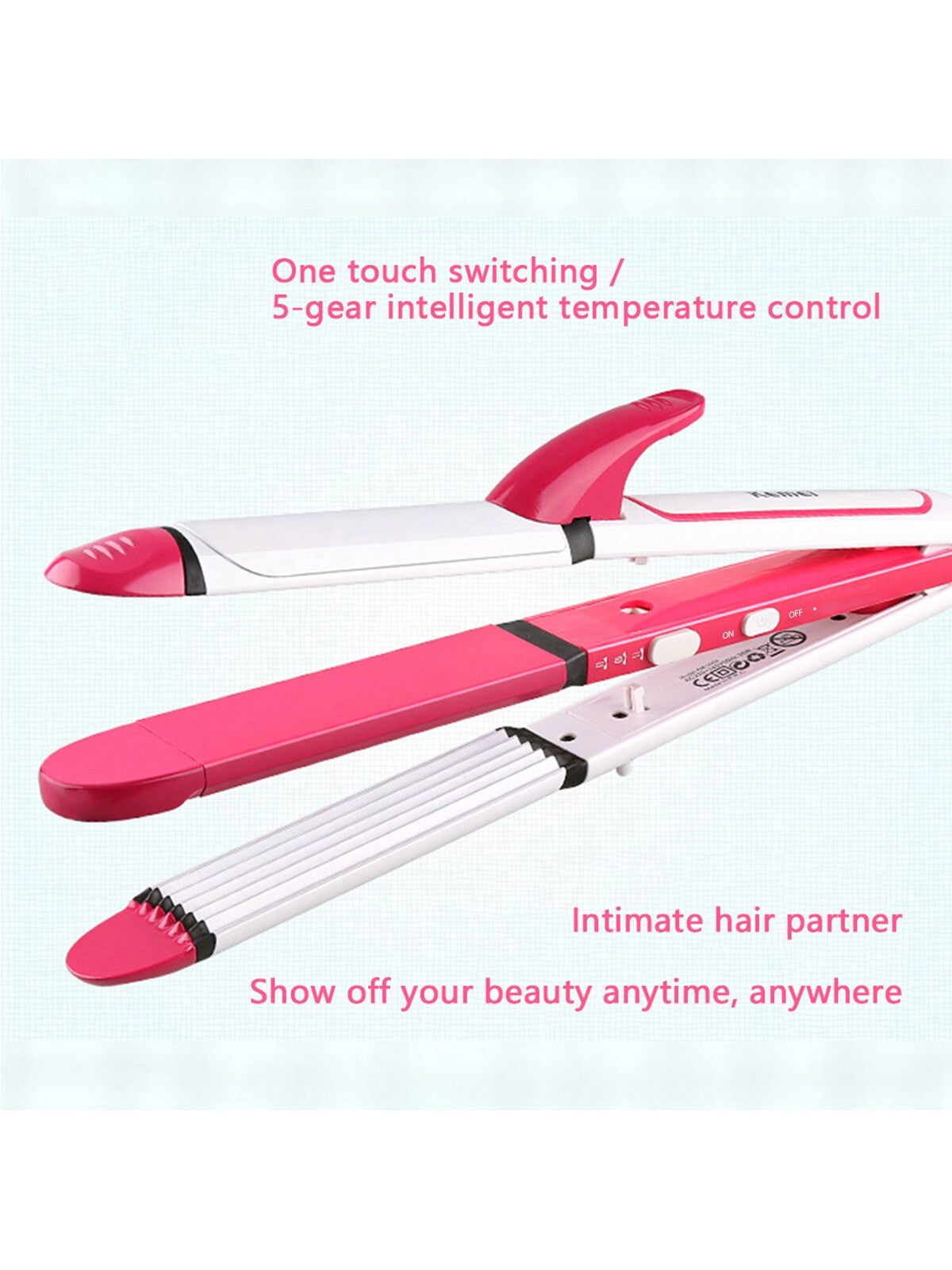 1pc 3 In 1 Professional Multi-Functional Hair Curler, Straightener And Electric Corn Clip To Keep Hair Unharmed And Create Beautiful Hairstyles
