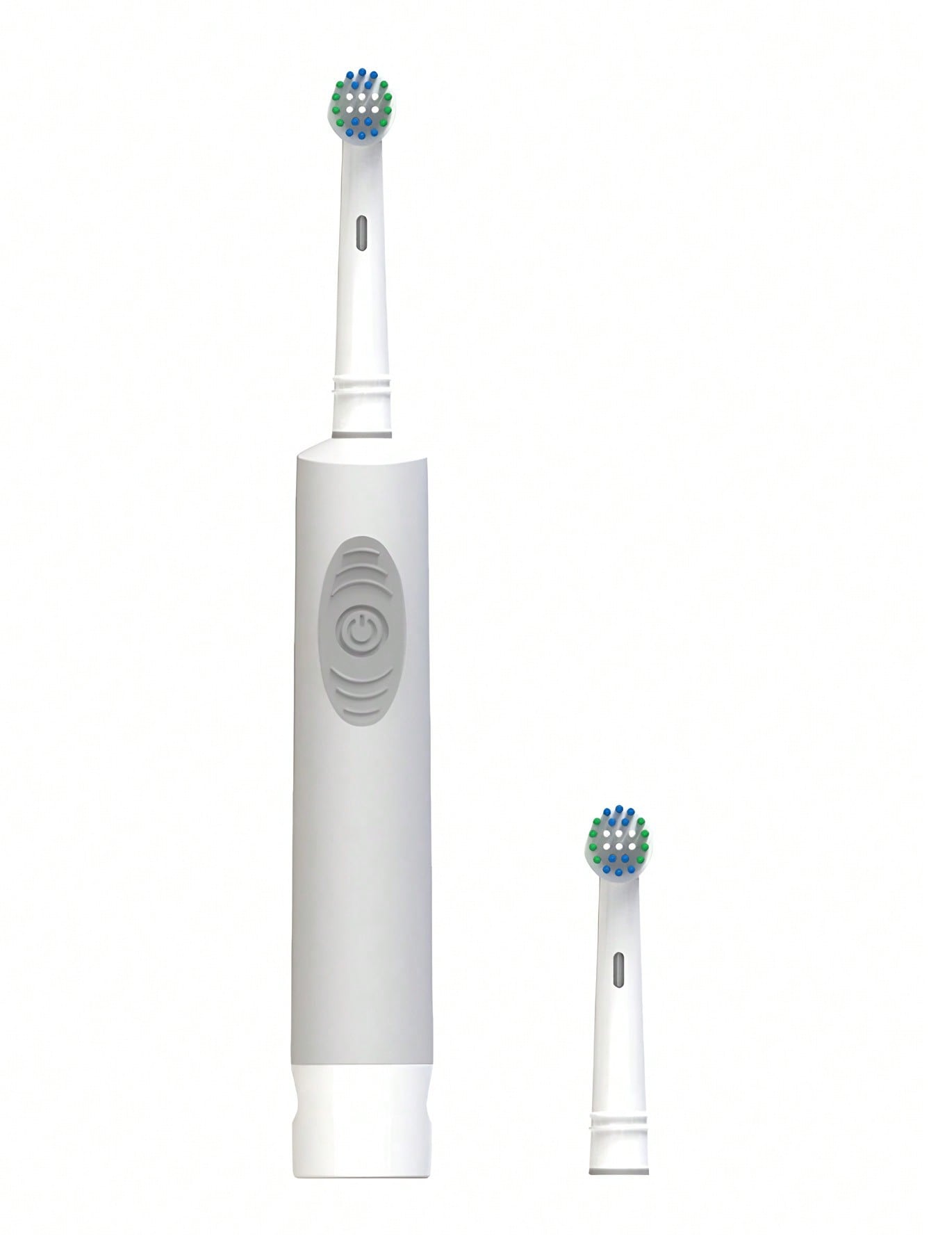 Electric Toothbrush With 1 Replacement Brush Head, 45 Days Long Battery Life, 2 Minutes Smart Timer, IPX5 Waterproof, 5000RPM Rotary, Operated By AA Batteries, Dental Care And Teeth Cleaning, Gray