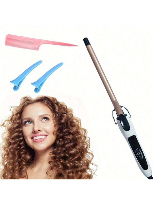 9mm Ultra Thin Automatic Hair Curler, Adjustable Heat, Wool Roll, Small Size Noodle Roll, Suitable For Bangs & Short Hair Curling