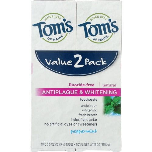 Tom's Of Maine, Antiplaque and Whitening Toothpaste, 5.5 Oz