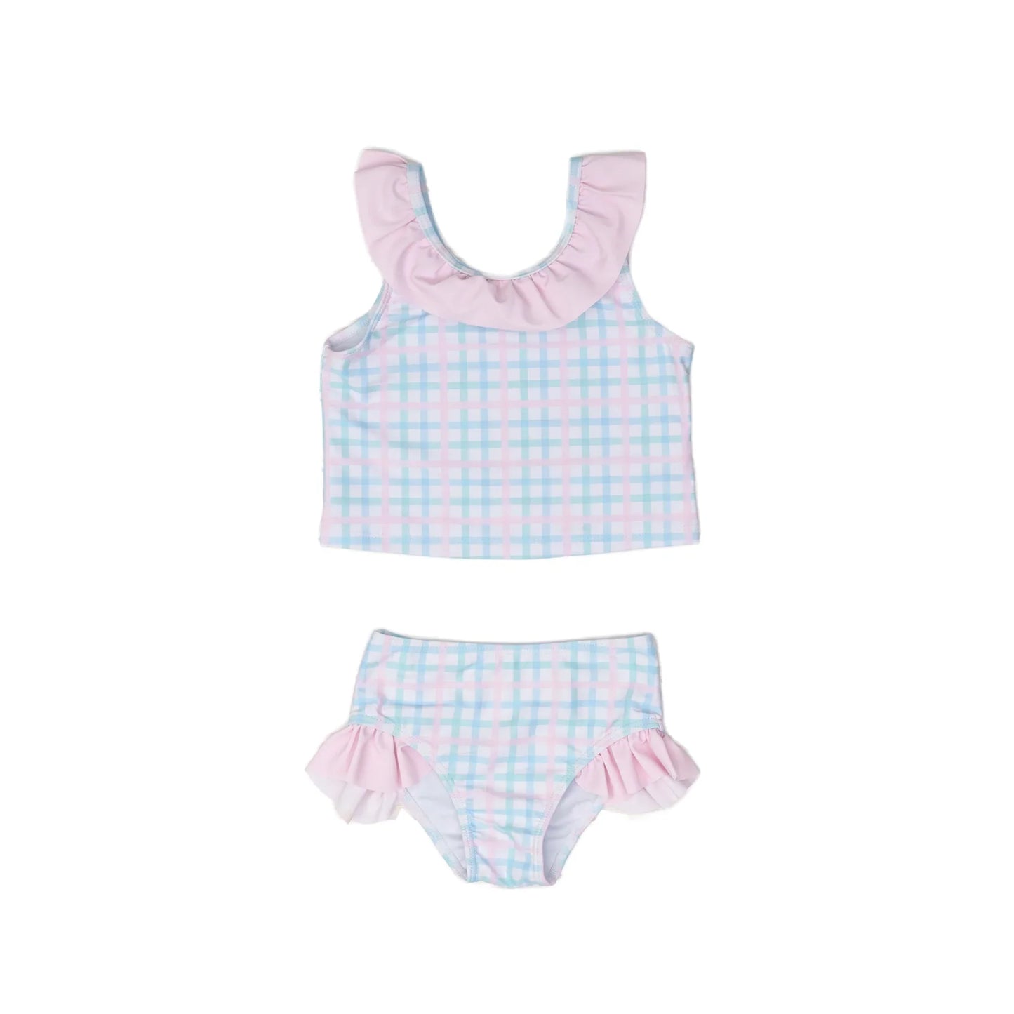 Seacrest Pastel Plaid 2pc Swim