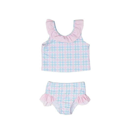 Seacrest Pastel Plaid 2pc Swim