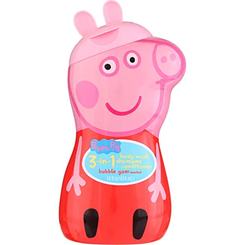 Peppa Pig 3 in 1 Body Wash, Shampoo & Conditioner Bubble Gum Scented Gift Set