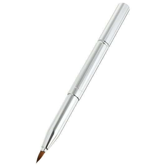 beaupretty Retractable Lipstick Brush with Cover Travel Metal Shell Lip Gloss Applicator Makeup Tools
